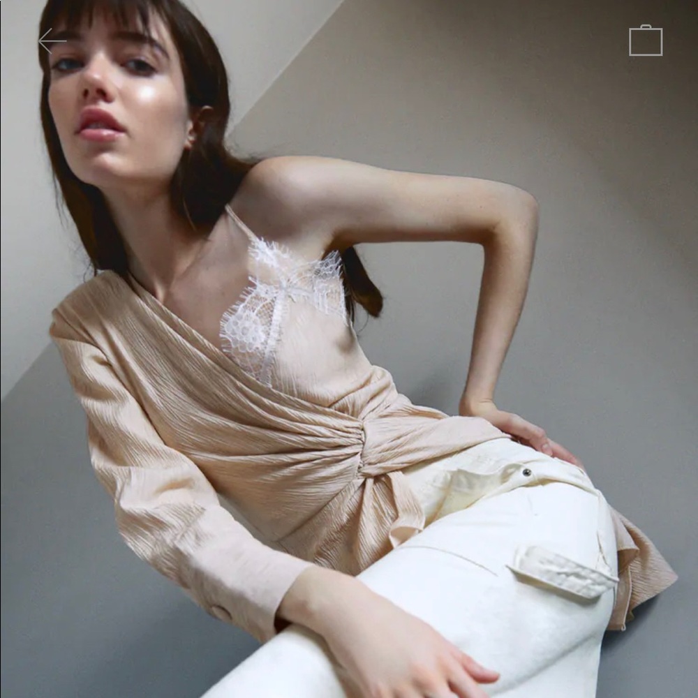 Zara Asymmetrical cami Top